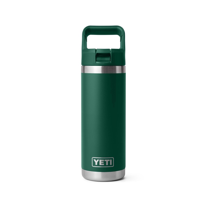 YETI Rambler 18 oz Straw Bottle – Black Forest Green