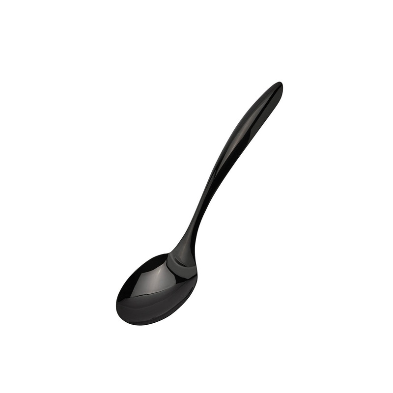 Cuisipro Black Tempo Noir Mirror Finished Spoon, 13 Inch