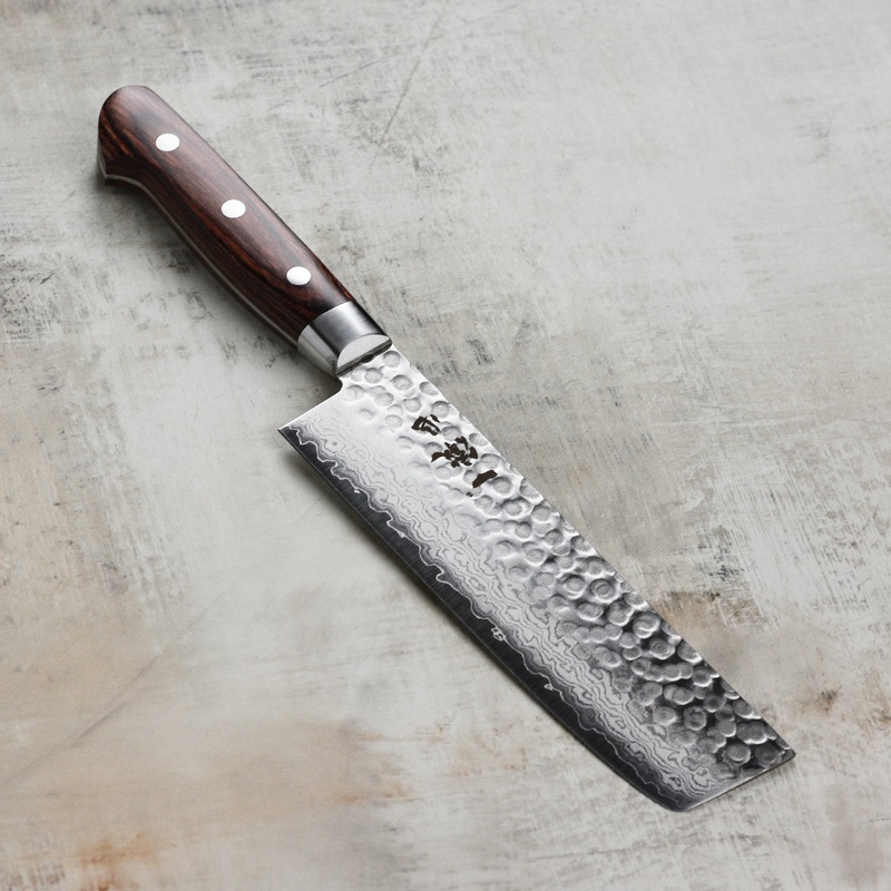 Ittetsu VG10 Hammered Damascus 6.3″ Nakiri
