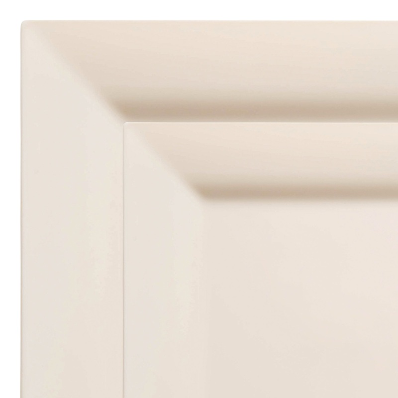 Ivory Square Plastic Plates Dinnerware Value Set