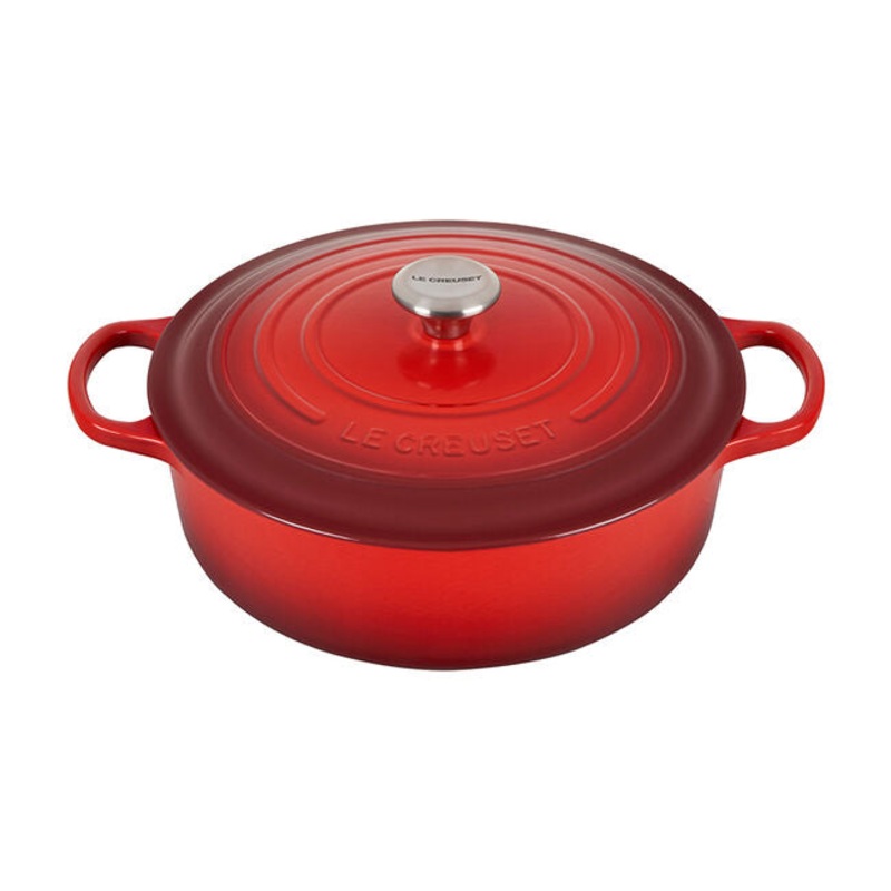 Le Creuset Signature Round Wide Oven Cerise 6.75 qt
