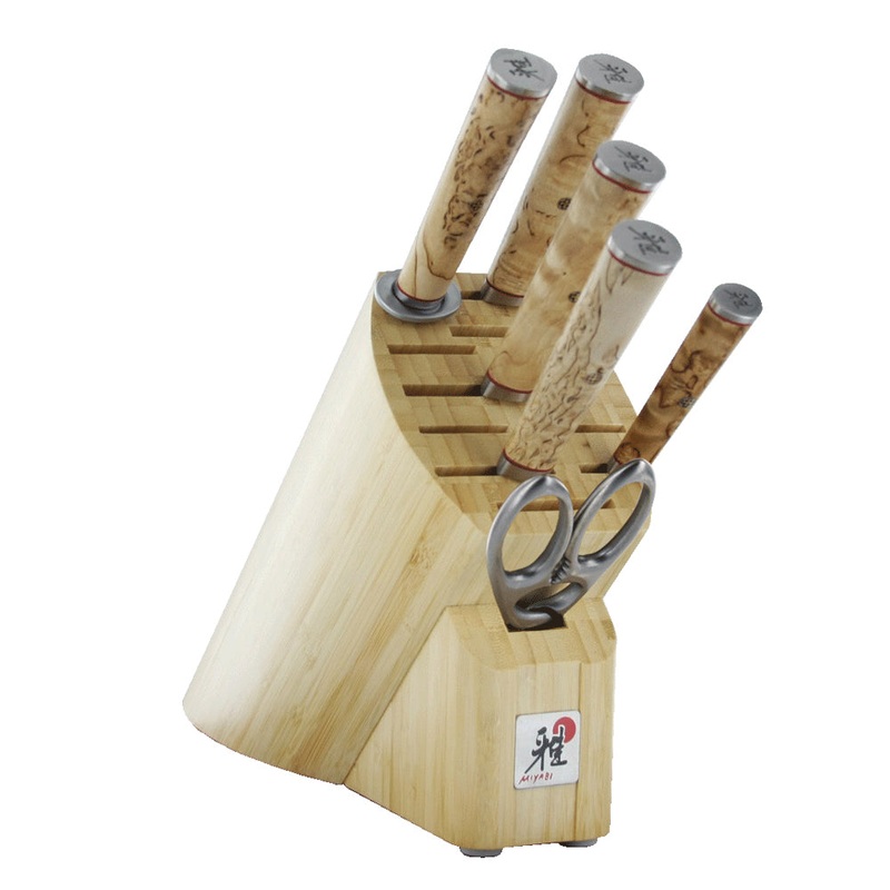 Henckels Miyabi Birchwood SG2 – 7 Pc. Knife Block Set