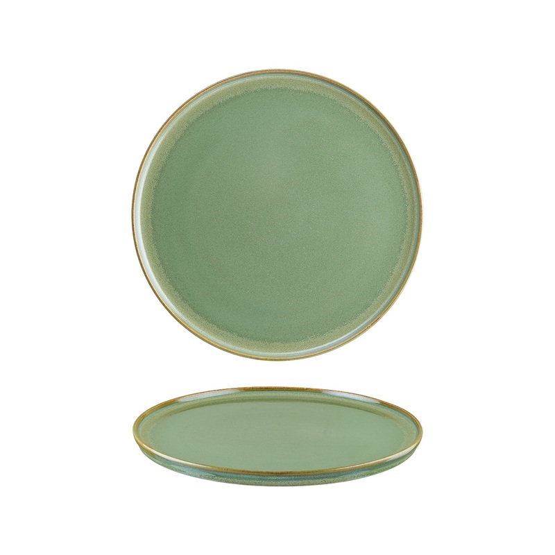 Sage dia.11″ Round Green Porcelain Plate