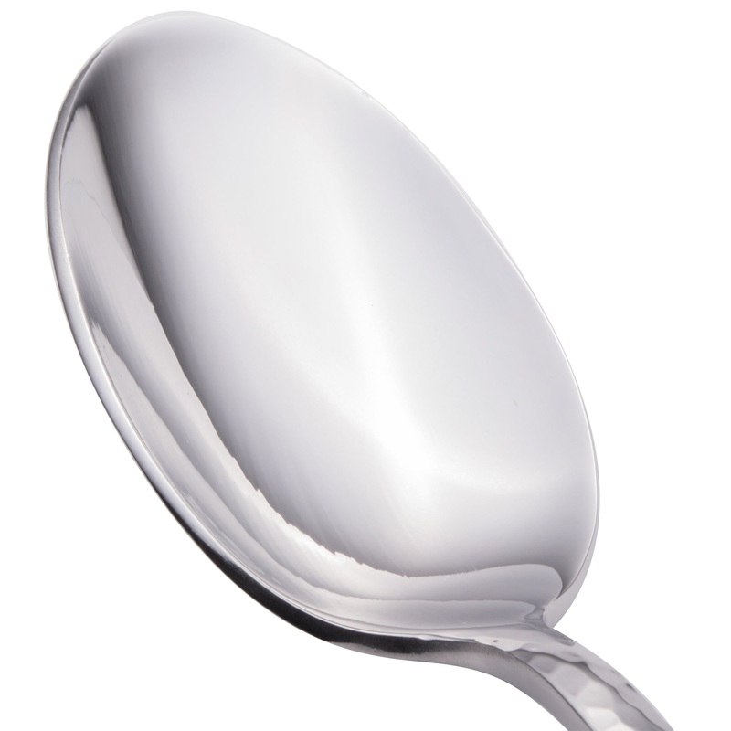 Walco 6303 Ironstone 8 3/8″ 18/10 Stainless Steel Extra Heavy Weight Tablespoon / Serving Spoon – 12/Pack