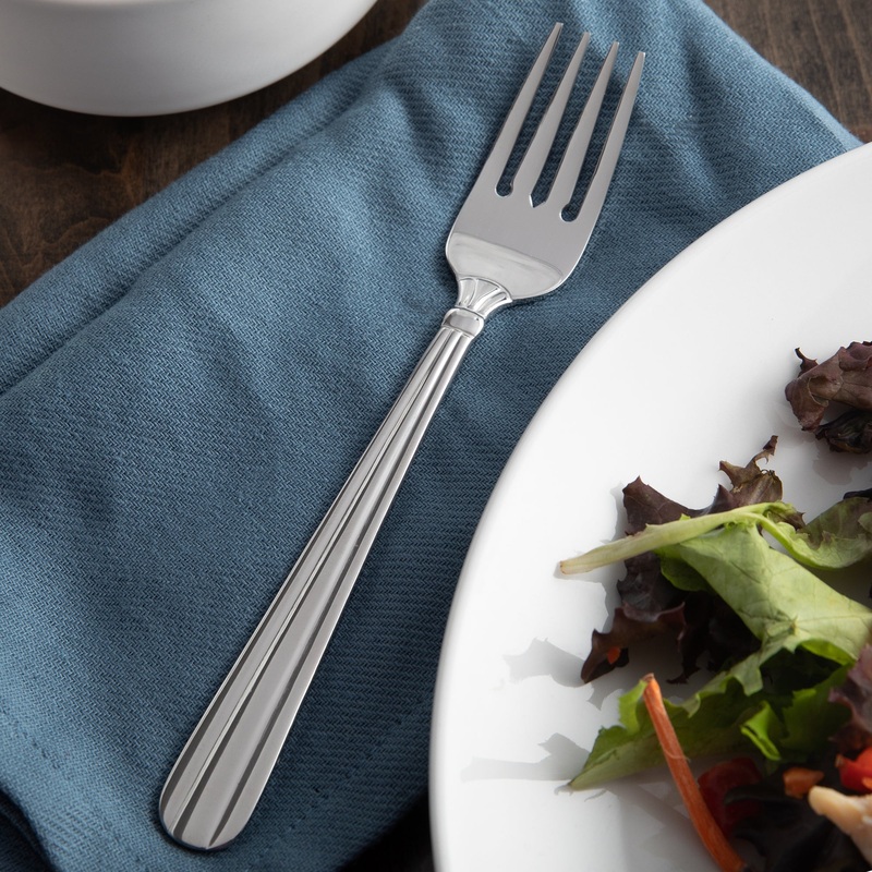 Acopa Harmony 7″ 18/8 Stainless Steel Extra Heavy Weight Salad Fork – 12/Pack