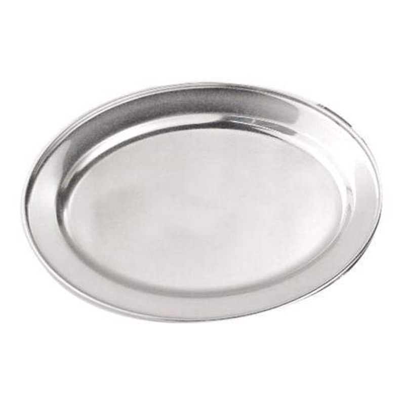 Adcraft 18in x 11.5in Stainless Steel Oval Platter