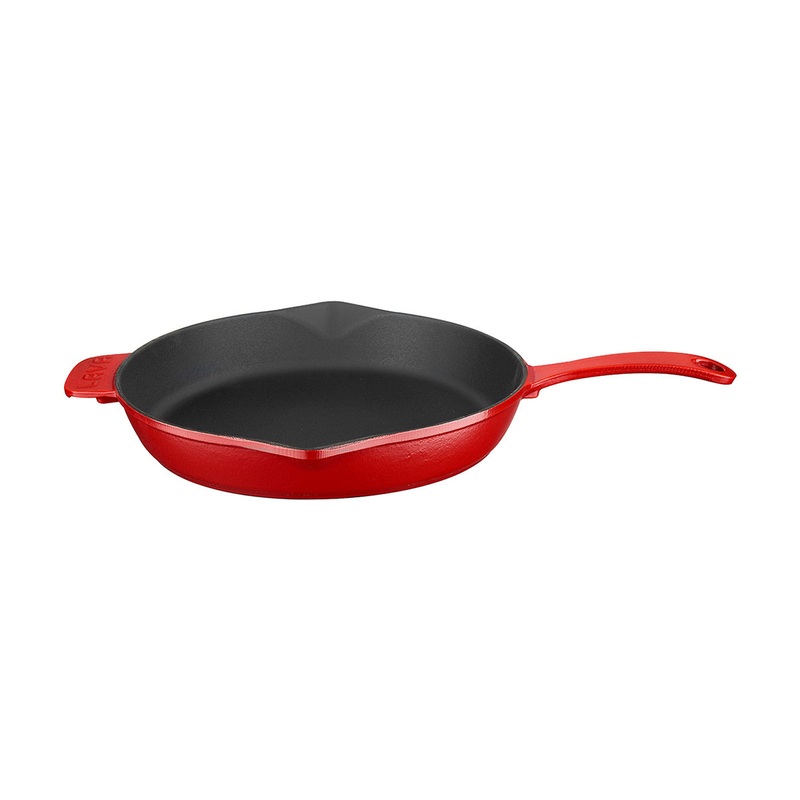 Cast Iron dia.11″ h:2″ Round Red Cast Iron Skillet