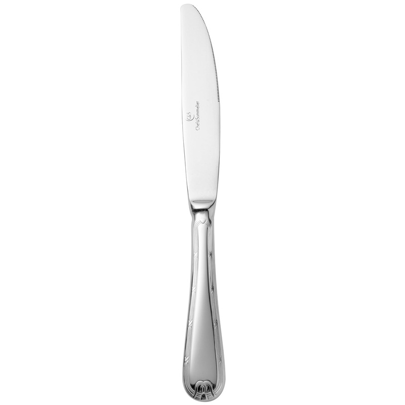 Chef & Sommelier T4804 Orzon 9 5/8″ 18/10 Extra Heavy Weight Stainless Steel Solid Handle Dinner Knife by Arc Cardinal – 12/Pack