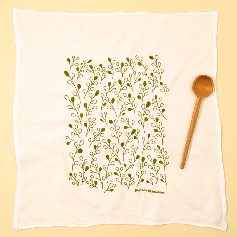 Flour Sack Dish Towel: Desert Sage