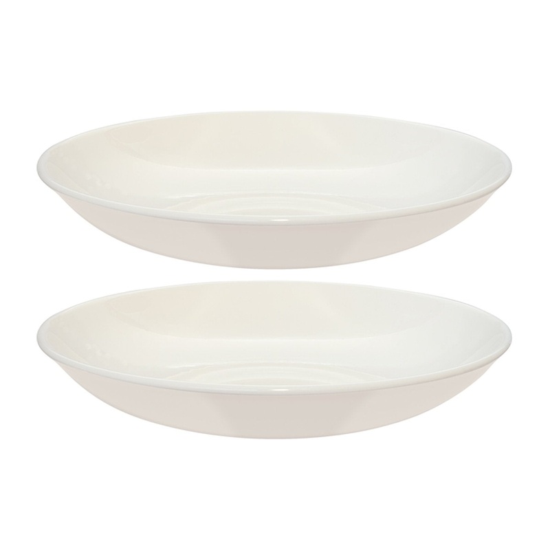 Gourmet dia.10″ h:2″ 44 oz. Round Warm White Porcelain Bowl (Set of 4)