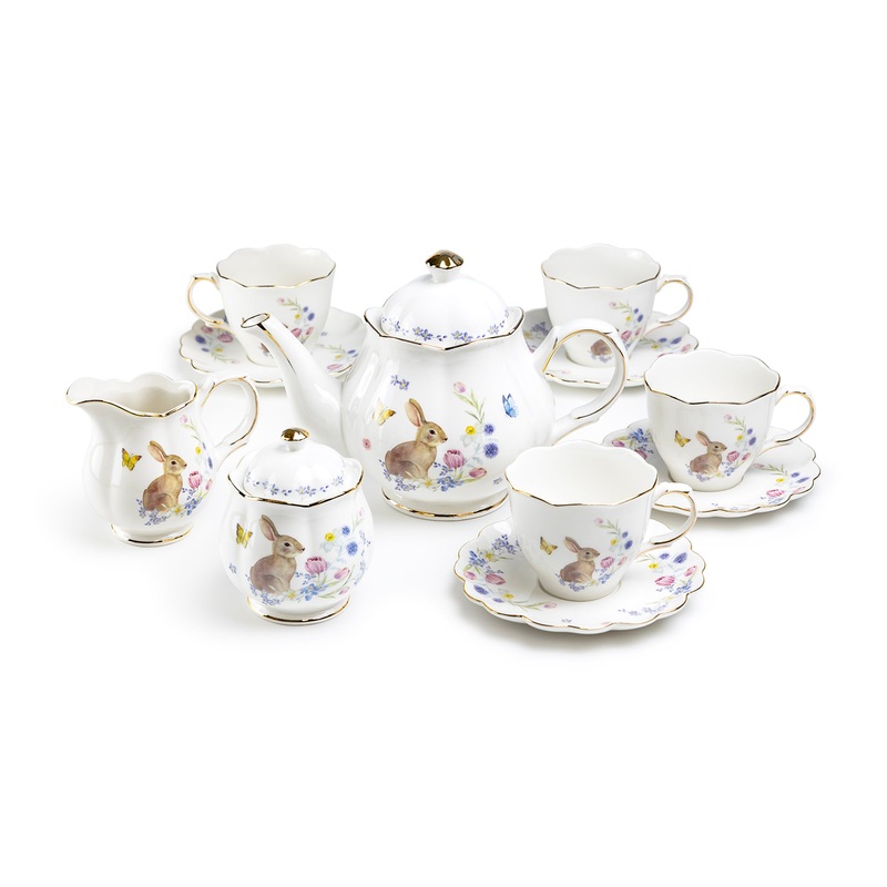 Meadow Bunny Fine Porcelain Tea Set