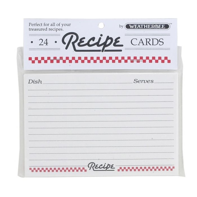 Recipe Cards, 4×6, set of 24