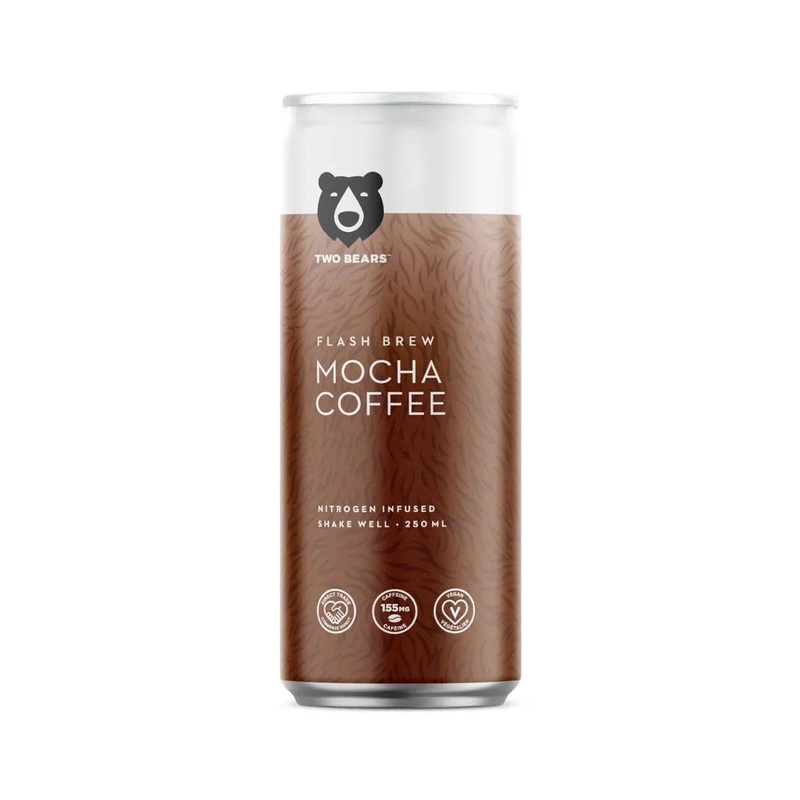 Two Bears Flash Brew Mocha Coffee (Case of 6 Cold Brew Cans)