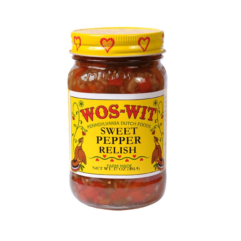 Wos-Wit Sweet Pepper Relish 17 oz