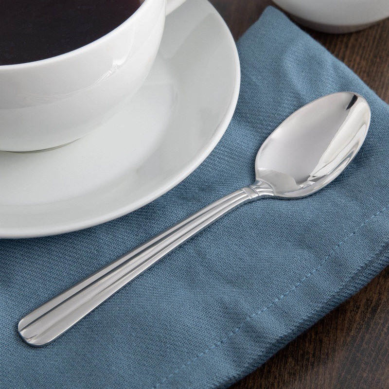 Acopa Harmony 6″ 18/8 Stainless Steel Extra Heavy Weight Teaspoon – 12/Pack