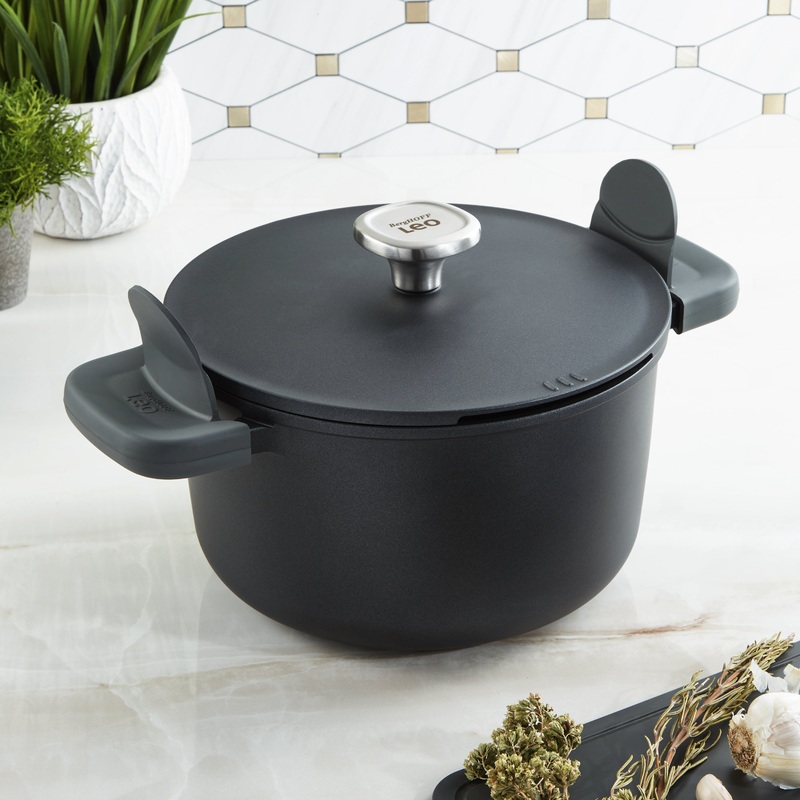 BergHOFF Leo Phantom Nonstick Ceramic 10″ Stockpot 5.8qt., Recycled