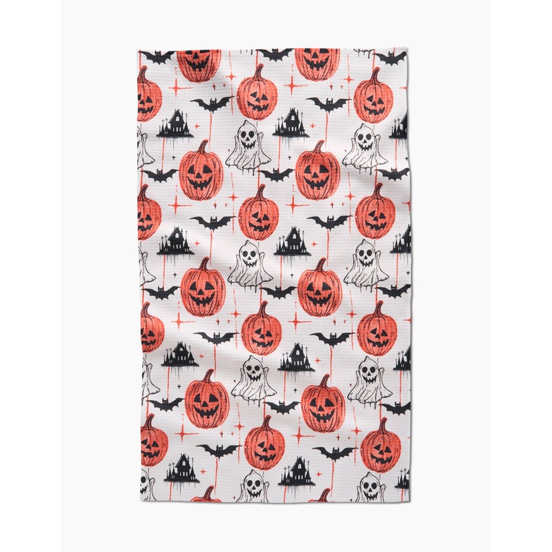 Geometry Halloween Is Here Tea Towel