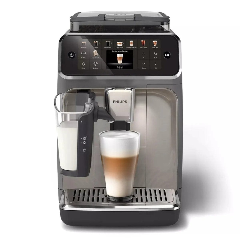 Philips 5500 LatteGo Super Automatic Espresso, Cappuccino, & Latte Machine with SilentBrew EP5544/90 (Grey)