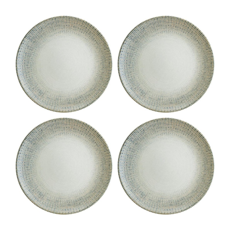 Sway dia.9″ Round Decorated Porcelain Plate (Set of 4)