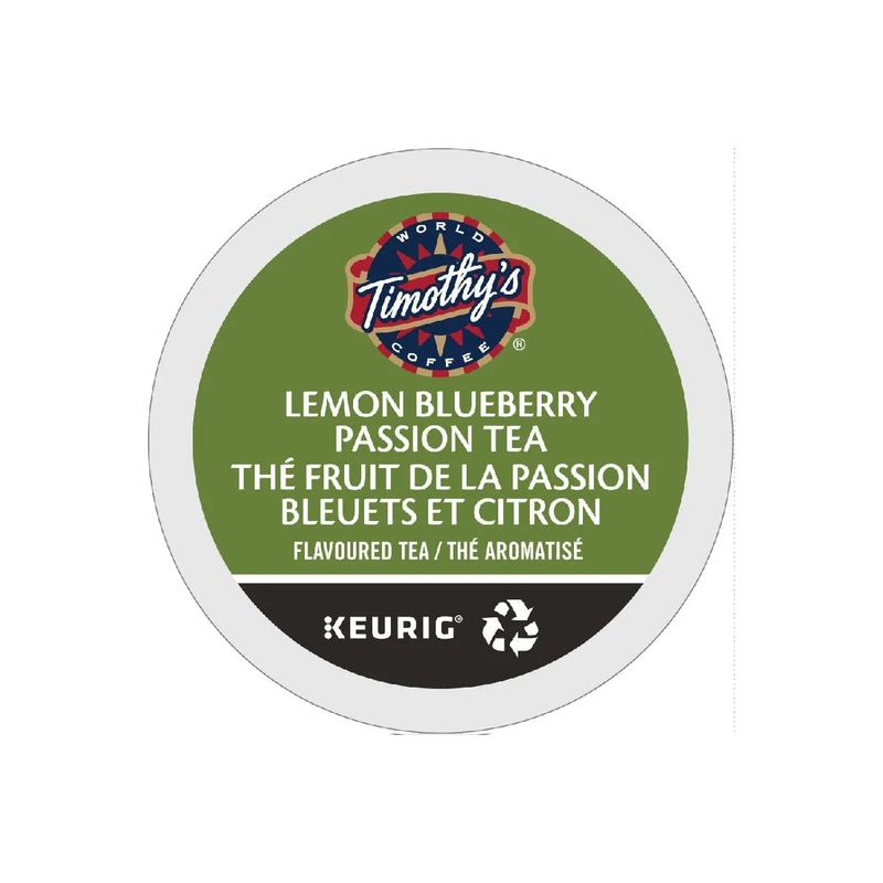 Timothy’s Lemon Blueberry Passion Tea K-Cup Recyclable Pods (Case of 96)