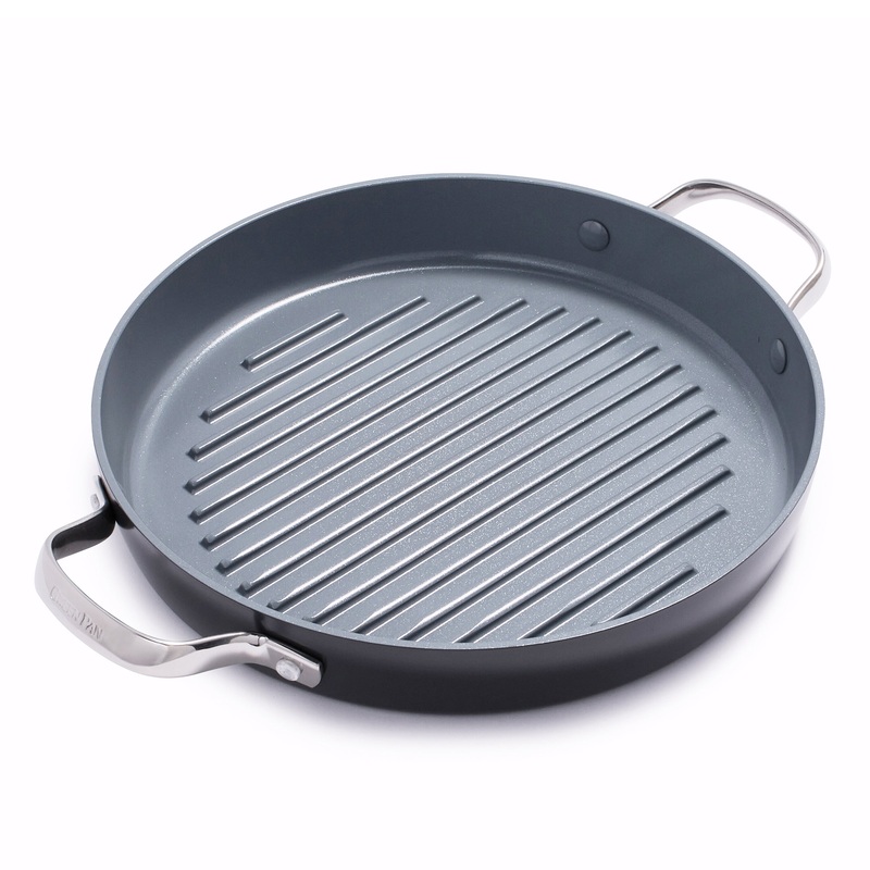 Valencia Pro Ceramic Nonstick 11″ Round Grill Pan