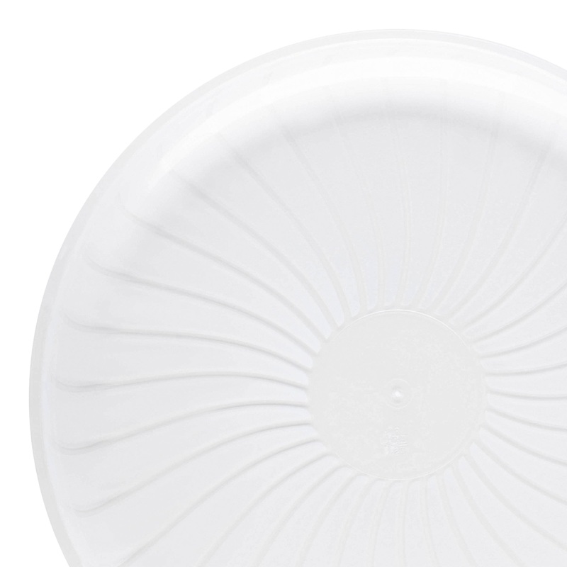 16″ Clear Pavilion Round Disposable Plastic Trays