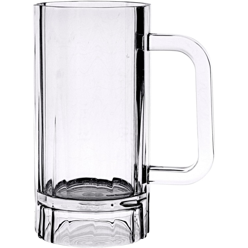 16 oz Beer Mug Polycarbonate with Handle- Drinking Cup for Beverage Root Beer Floats Beer Bar Alcohol Dishwasher Safe Break-Resistant Shatter-Resistant Craft Beers Gift Ideas