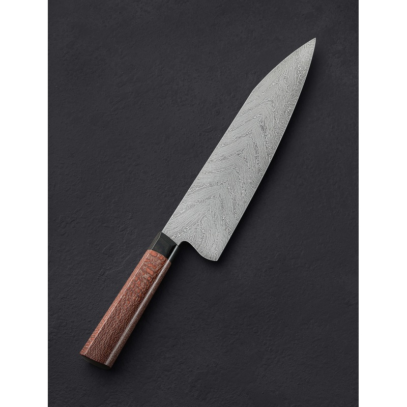 Opposing Damascus Chef 255mm