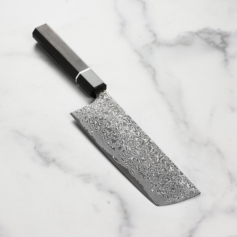 Saji SG2 Black Damascus 6.7″ Nakiri, Ebony