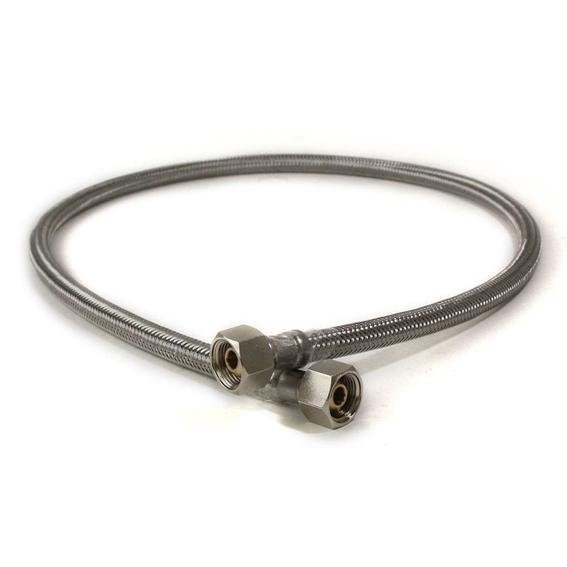 Stainless Braided Water Hose  3/8″x3/8″x1000mm