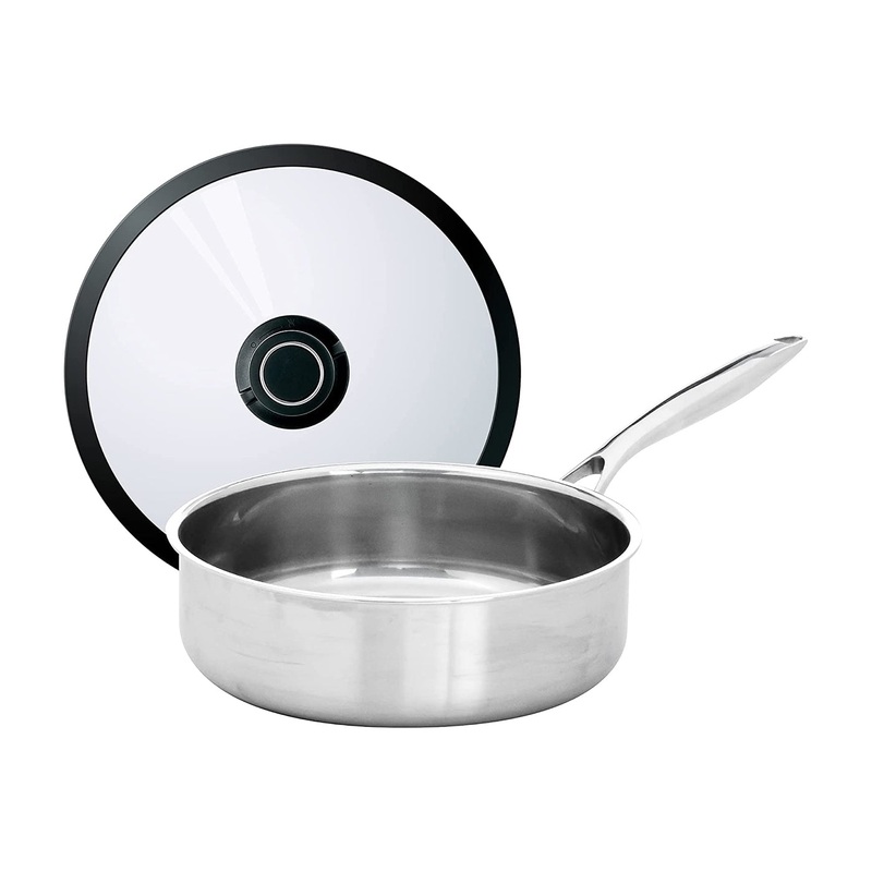Black Cube Stainless 3 Qt. Saut Pan w/Lid