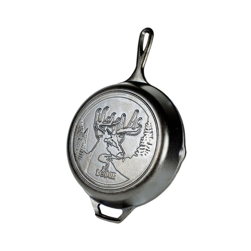 Lodge Cast Iron Wildlife Series 10.25 Inch Skillet, Deer