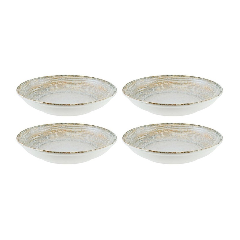 Patera dia.6″ h:1.5″ 11 oz. Round Decorated Porcelain Bowl (Set of 4)