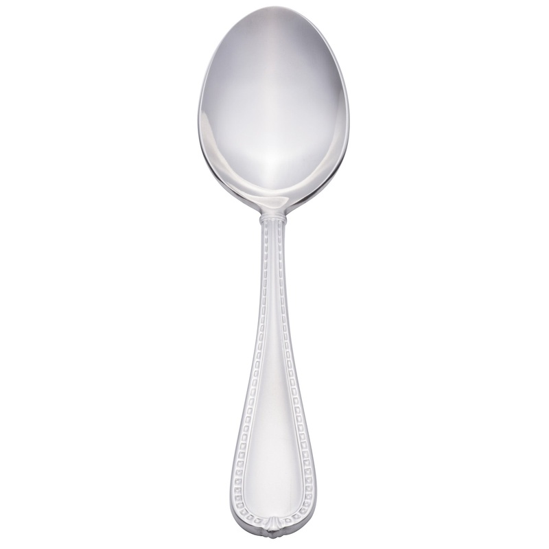 Reed & Barton RB110-002 Berkshire Matte 7 1/8″ 18/10 Stainless Steel Extra Heavy Weight Dessert Spoon – 12/Pack