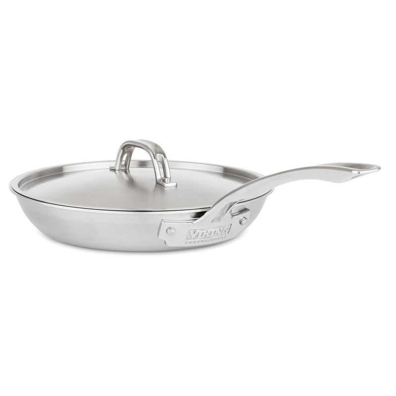 Viking Professional 5-Ply Stainless Steel 10-Inch Eterna Non-Stick Fry Pan With Lid