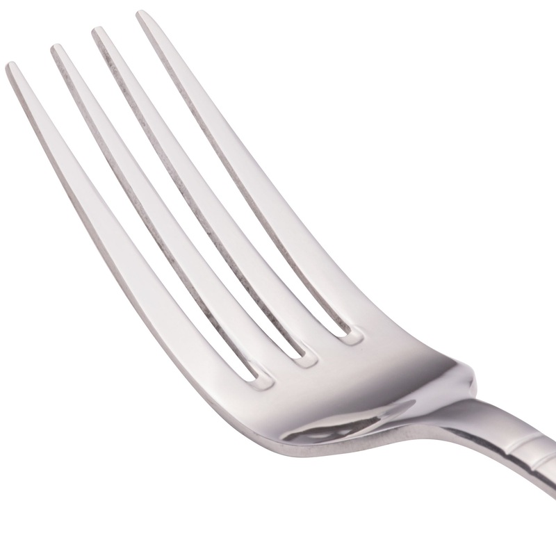 Walco 70051 Meteor 8 1/2″ 18/0 Stainless Steel Heavy Weight European Table Fork – 12/Pack