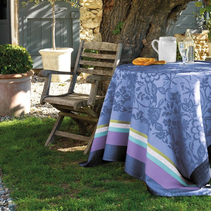 Le Jacquard Franais- Provence Lavender Coated Cotton Tablecloth (69X98)