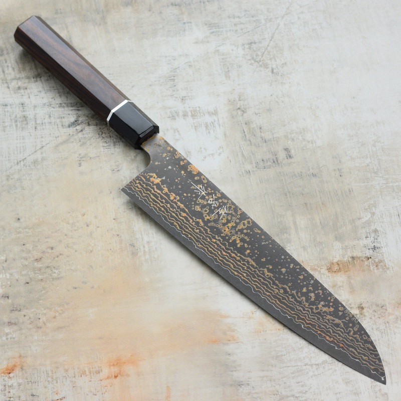 Saji Black Gold Damascus 9.4″ Gyuto