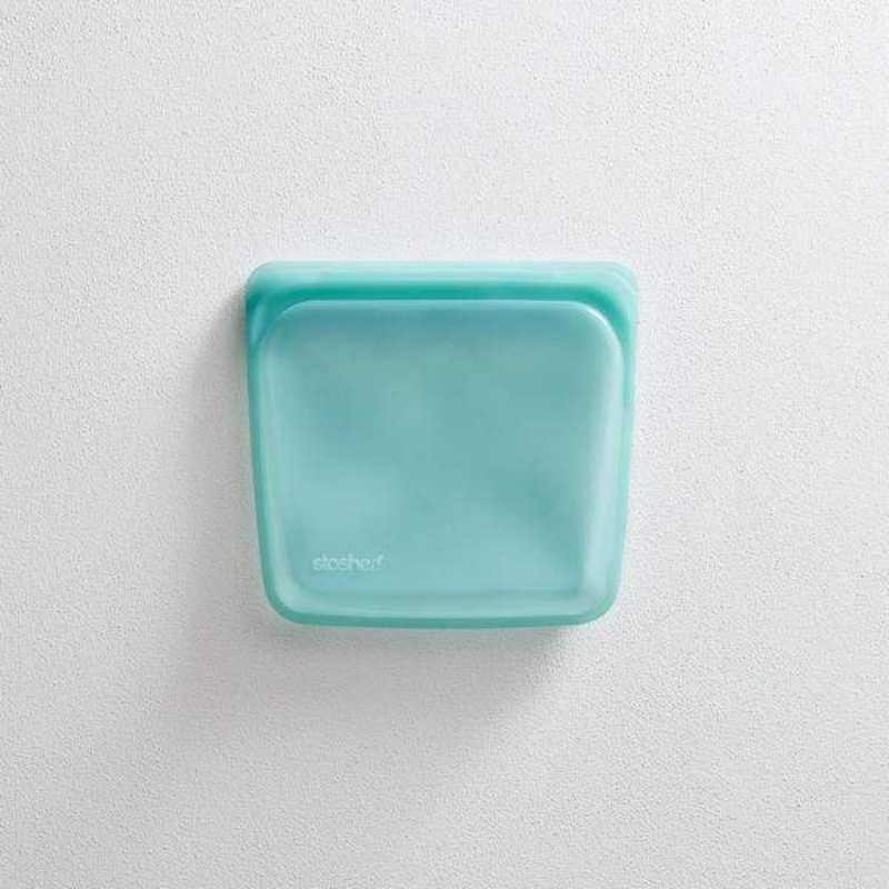 Stasher Reusable Silicone Sandwich Bag Aqua