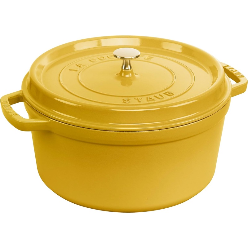 Staub Round Dutch Oven – 7 Qt. – Citron