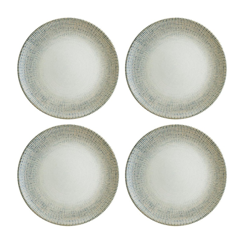 Sway dia.10″ Round Decorated Porcelain Plate (Set of 4)