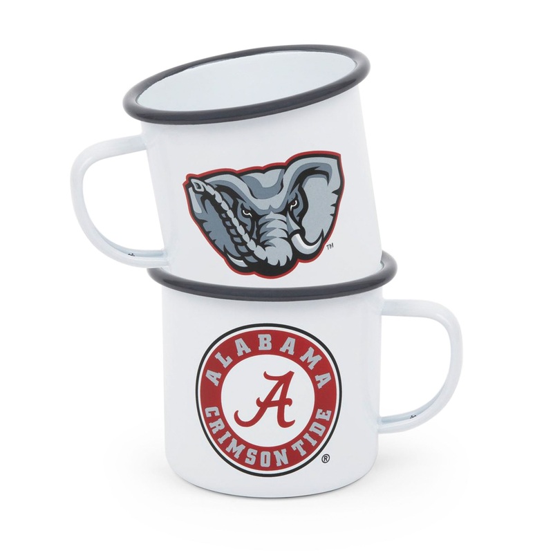 U of Alabama Enamelware 16oz Mug, Grey Rim