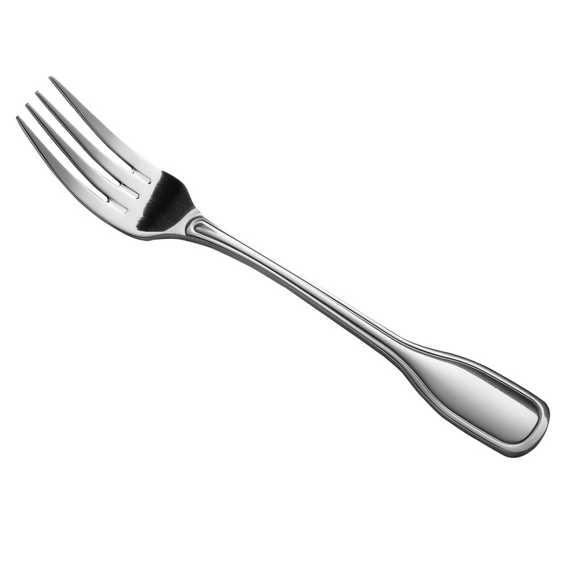 World Tableware Brandware 145 039HR Wellington 8 1/4″ 18/0 Stainless Steel Heavy Weight European Dinner Fork – 12/Pack