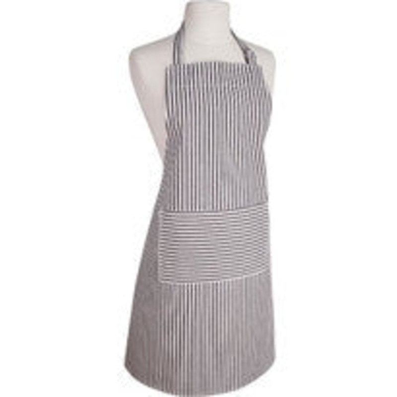 Apron – Black Narrow Striped Basic
