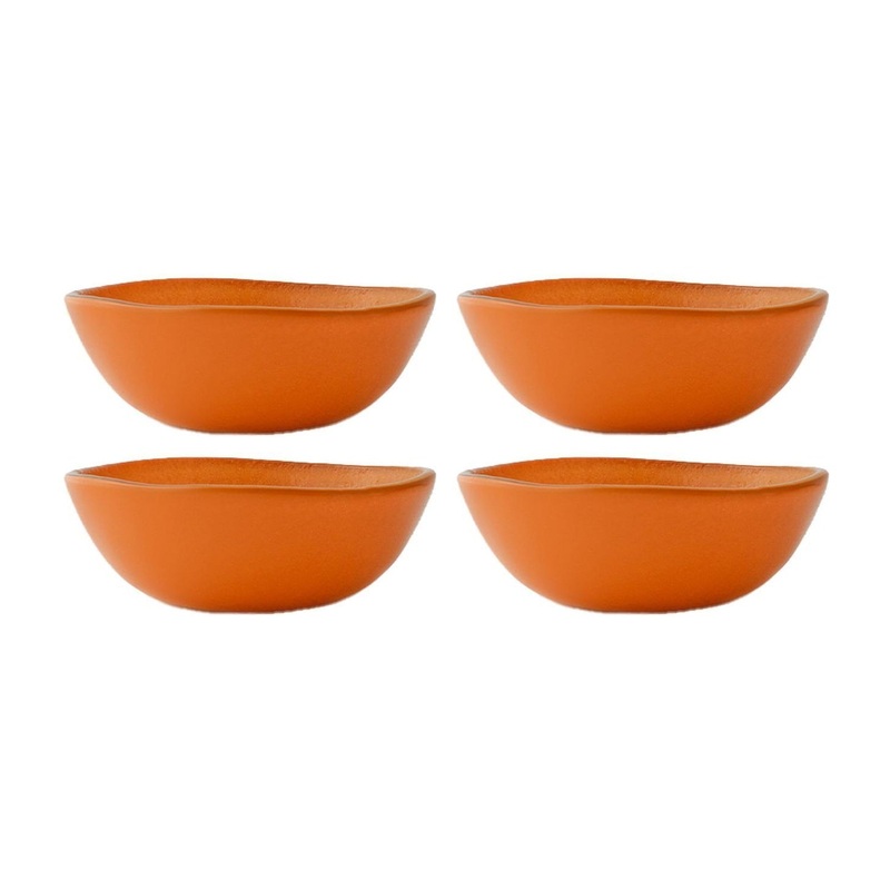Glass Dinnerware dia.5.5″ h:2″ 14 oz. Round Turmeric Glass Bowl (Set of 4)