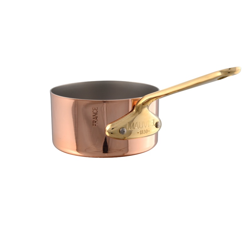 Mauviel M’MINIS Copper Sauce Pan With Brass Handles, 3.5-In