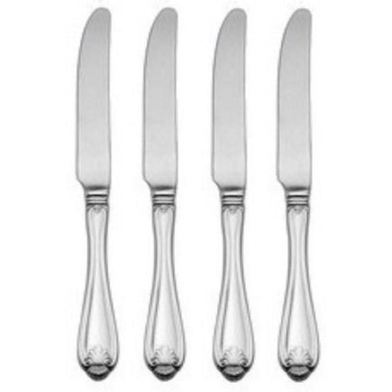 Oneida Royal Shell Set of 4 Flat Handle Dinner Knives