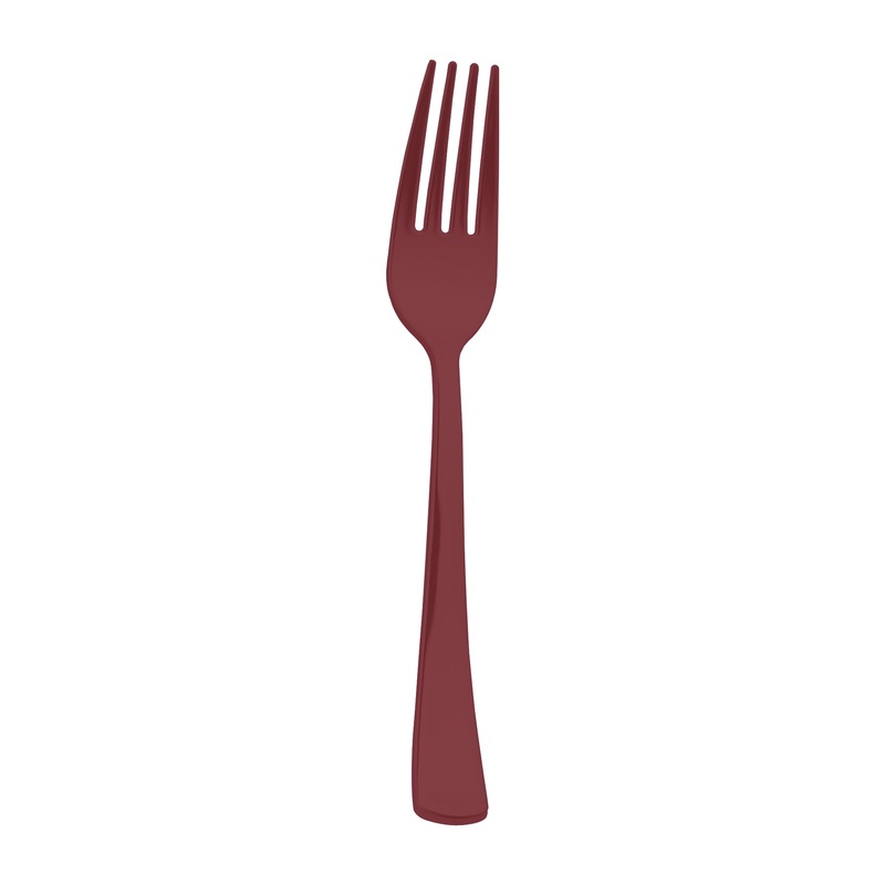 Red Disposable Plastic Party Forks