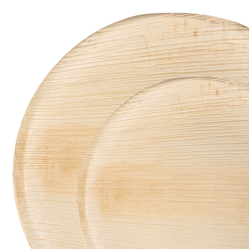Round Palm Leaf Eco Friendly Disposable Dinnerware Value Set
