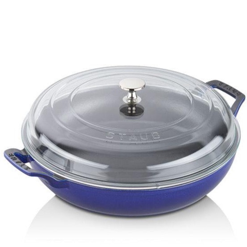 Staub 3.5 Qt Braiser with Glass Lid – Dark Blue